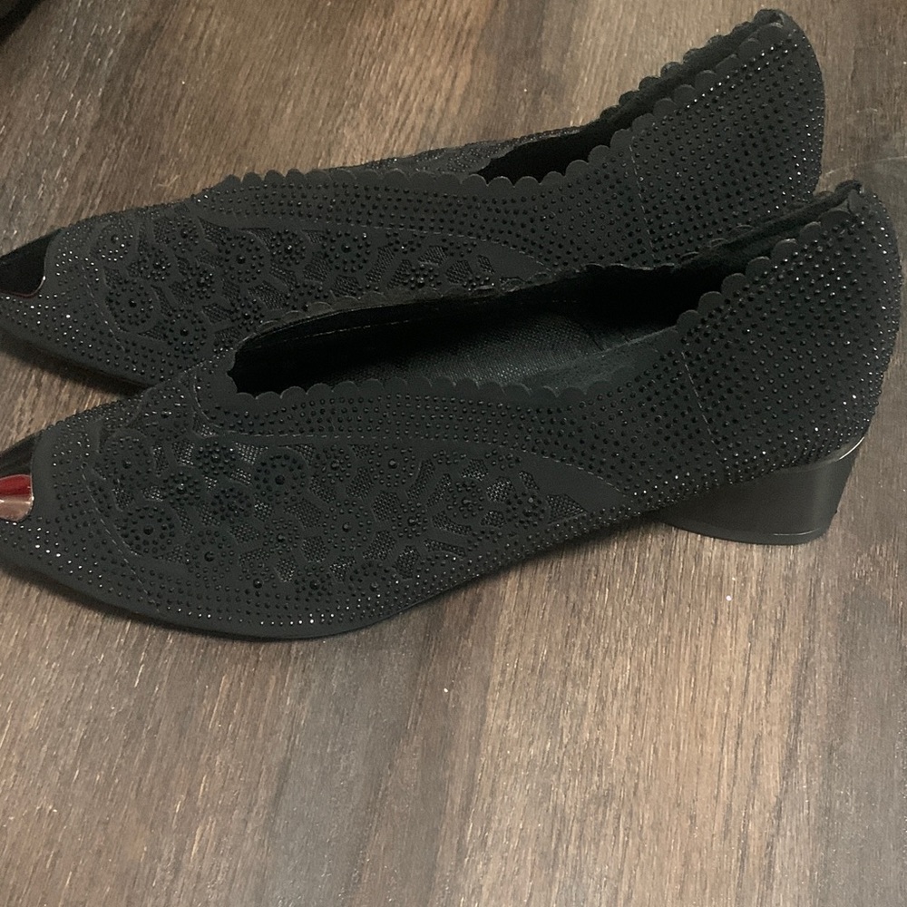 Elegant Black Lace Women's Heels Shoes